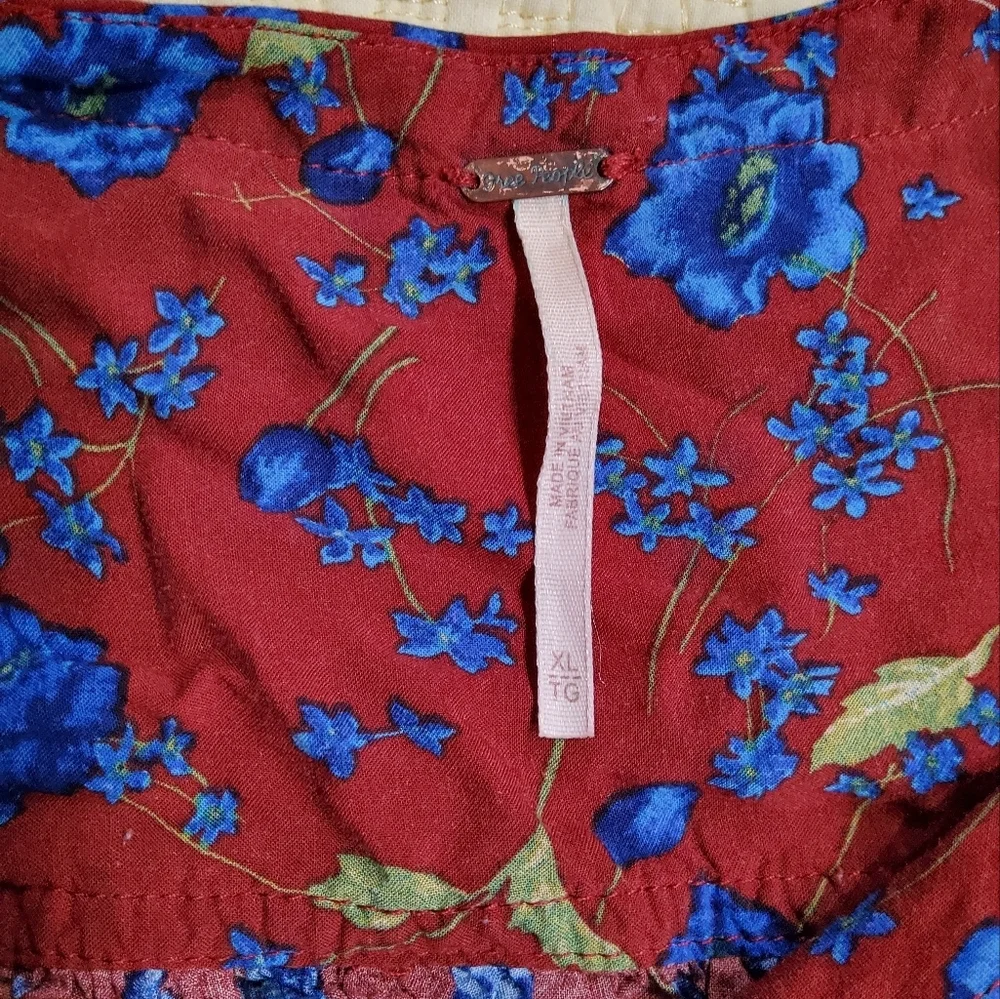 Free People Flower Fields Mini Oversize Dress Size XL